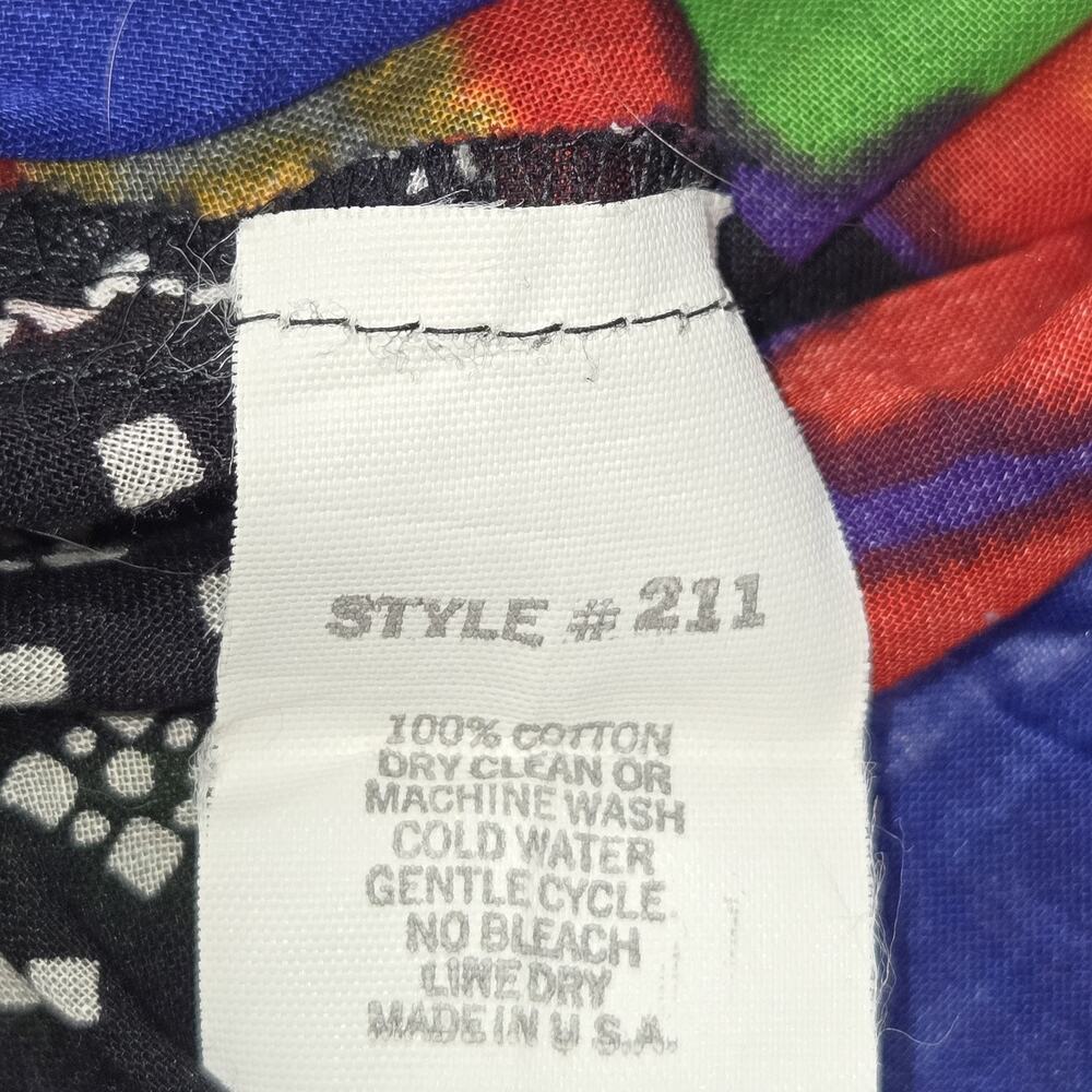 Vintage Platinum Dorothy Schoelen Womens P Black White Geometric Colorful Top - Picture 11 of 11